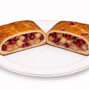 Пирог с яблоком и клюквой